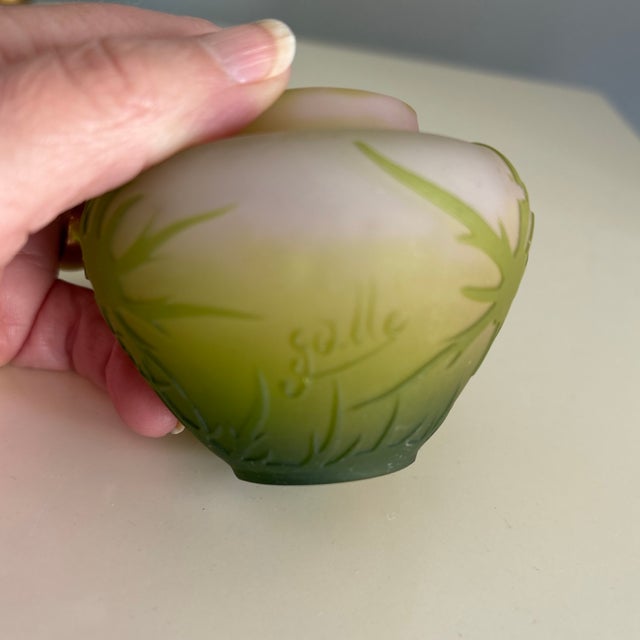 1900 - 1909 Petite Emile Galle Cameo Vase For Sale - Image 5 of 8