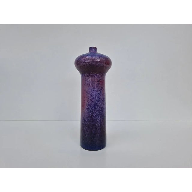 Blue Ceramic Vase by Dorothee Colberg-Tjadens, Bremen, Germany, 1980s For Sale - Image 8 of 8