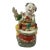 Vintage Famille Rose 8” Laughing Lucky Girl Statue Figurine Offerings of Food For Sale