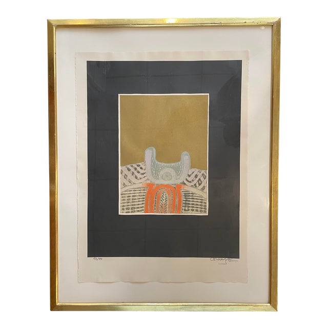 Late 20th Century “Altar” Abstract Serigraph by Arwyne, Framed For Sale