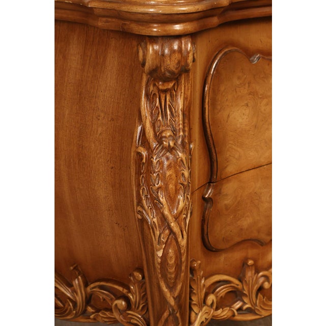 Italian Rococo Style Pair of Bombe Chest Nightstands For Sale - Image 11 of 18