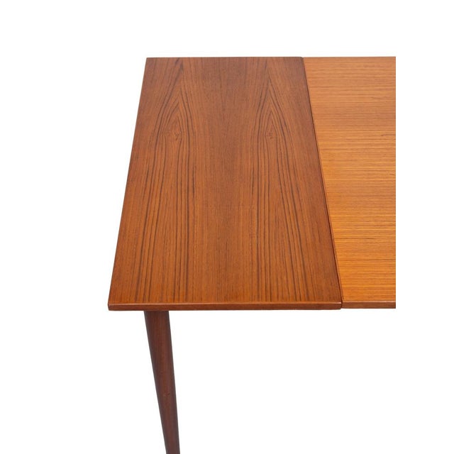 Brown Extendable Teak Dining Table, 1960s For Sale - Image 8 of 10
