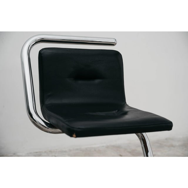 Metal Vintage Chrome Tubular Chairs by Luigi Bardini, 1970s, Set of 2 For Sale - Image 7 of 9
