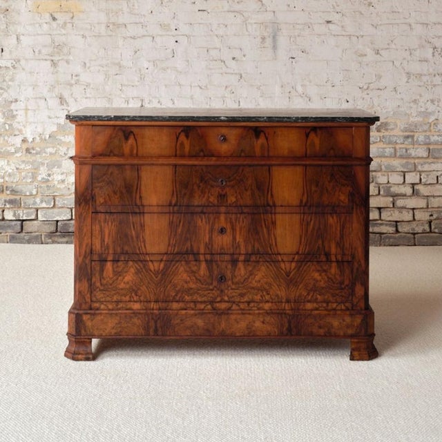 Add timeless French elegance to your space with this 19th century French oak Louis Philippe commode with marble top, a...