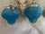 1990s French Louis XVI Silver Bronze Blue Crystal Wall Lamps / Sconces – Pair For Sale - Image 6 of 13