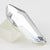 Silver Kaso Silver Mirror Effect Ice Cube Acrylic Asymmetric Brooch For Sale - Image 8 of 9