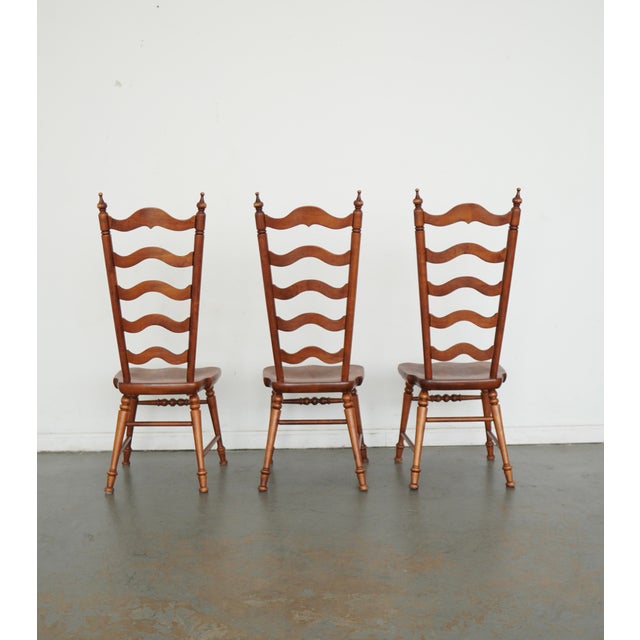 1960s Vintage Tell City Early American Ladderback Dining Chairs (Set of 6) For Sale - Image 5 of 18