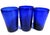 Vintage Cobalt Blue Blown Drinking Glasses - Set of 3 For Sale In New Orleans - Image 6 of 10