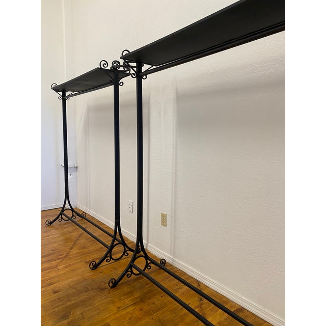Custom Hand-Forged Wrought Iron Garment Racks - Set of 3 | Chairish