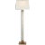 Transitional Visual Comfort Signature Wright Large Floor Lamp in Gilded Iron with Linen Shade For Sale - Image 3 of 3