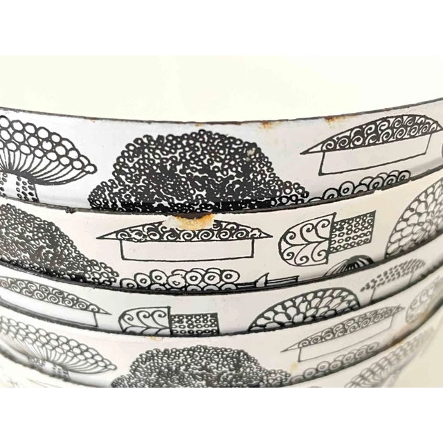 Bowls Set Mid Century Modern L Enameled - Set of 11 For Sale - Image 4 of 13