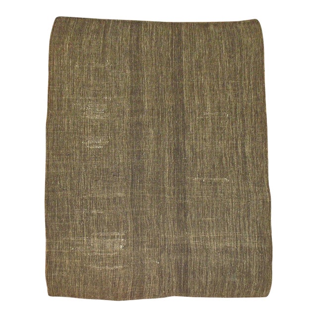 Brown Modern Turkish Minimalist Kilim - 7' x 10'4" For Sale