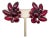 Vintage 1960s Verified Delizza & Elster Faux-Garnet Clip Earrings-2 Pieces For Sale