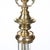 Metal Art Deco Fluted Glass & Brass Floor Lamp For Sale - Image 7 of 14