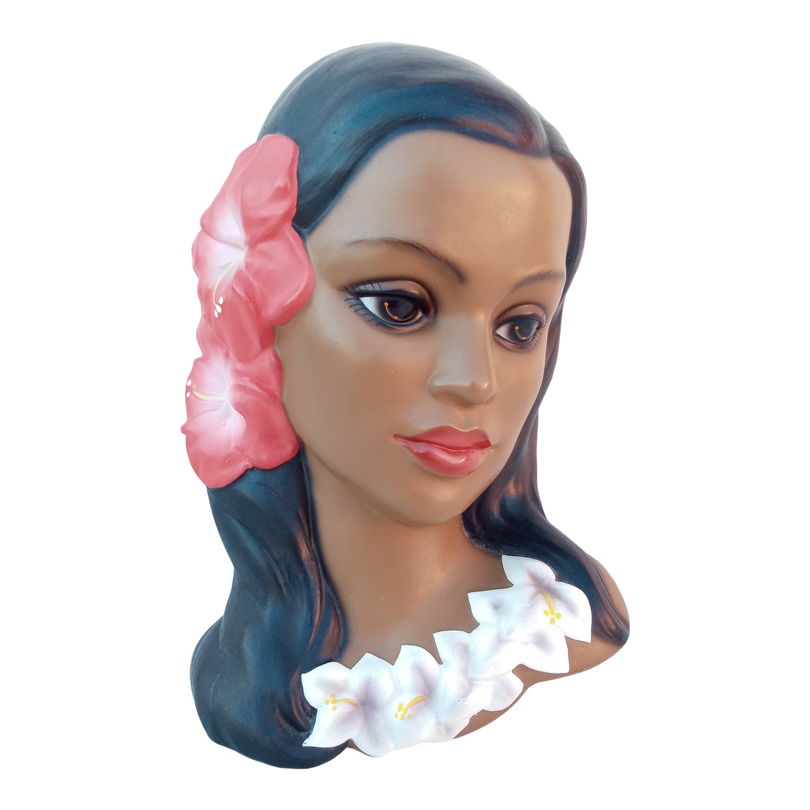 1950's Original Lego Japan Hawaiian Hula Girl Bust Head Chairish