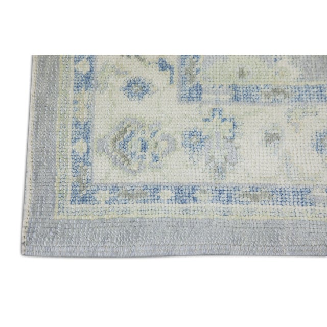 Modern Early 21st Century Blue Handwoven Turkish Oushak Runner 2'11" X 17' For Sale - Image 3 of 7