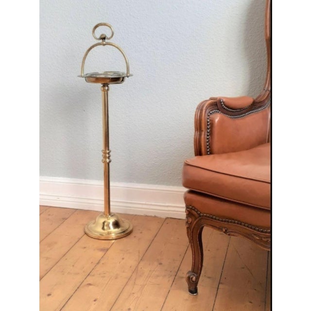 1950s Vintage Brass and Onyx Ashen Cup Stand, 1950s For Sale - Image 5 of 5