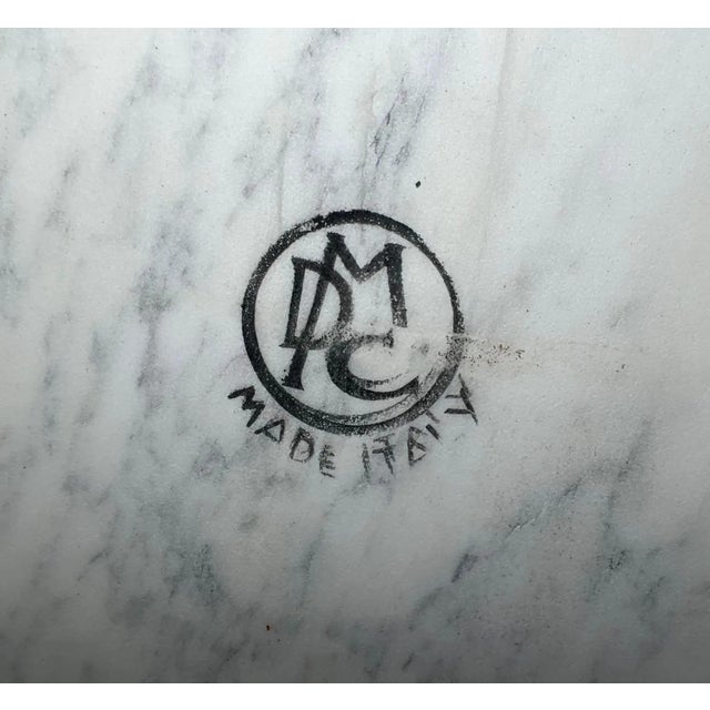 Mid-Century Carrara Marble Square Cocktail Table in the Manner of Katavolos For Sale - Image 10 of 10