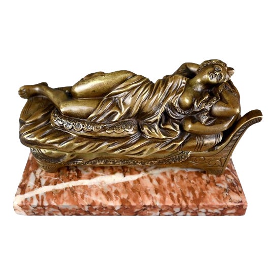 Art Nouveau Bronze Inkwell from Marotte, 1900s For Sale