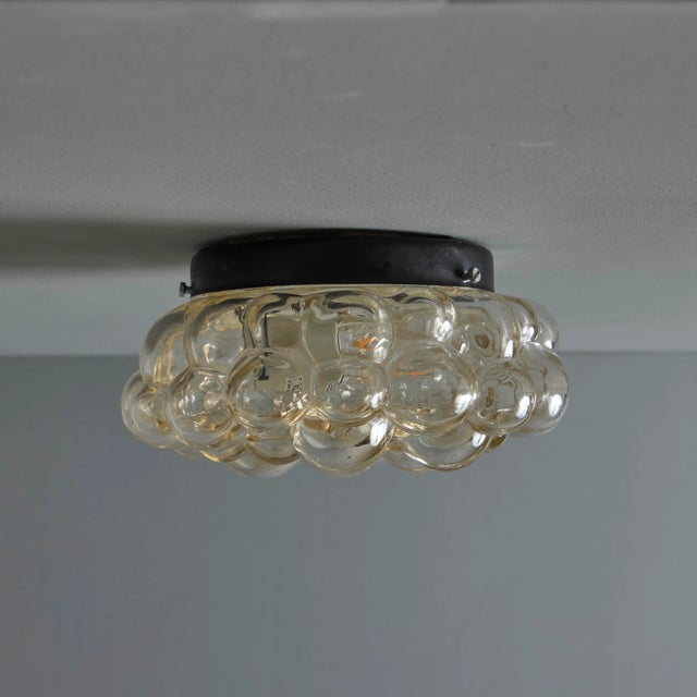 Metal Petite 1960s Helena Tynell Bubble Glass Flush Mount for Limburg For Sale - Image 7 of 12