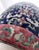 Design: Rich cobalt-blue enameled ground beautifully detailed with famille rose style pink lotus blossoms, scrolling...