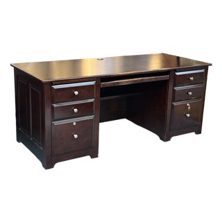 Pederesen's Furniture Company Executive Desk With Locking Key For Sale