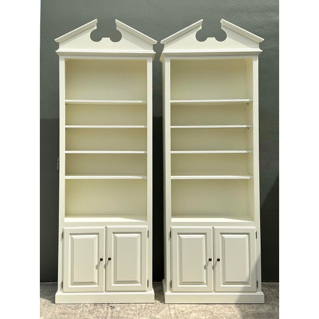 Vintage Monumental Pediment Etagere - A Pair For Sale - Image 11 of 12