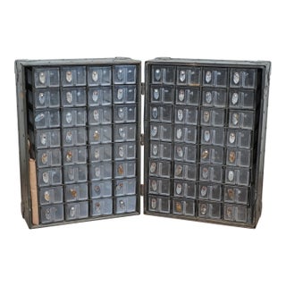 Vintage Mil-C-4710 Multi-Drawer Spare Parts Cabinet From Westover Afb For Sale
