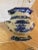 Ceramic Flow Blue Sugar Jar Mid 19th Century For Sale - Image 7 of 14