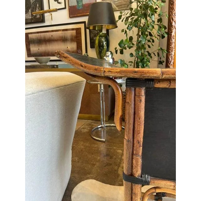 Vintage Chinoiserie Bamboo & Lacquered Sideboard For Sale - Image 11 of 12