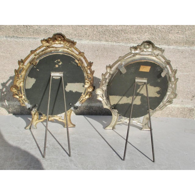1900 - 1909 Matching Art Nouveau French Photo Frames - A Pair of 2 For Sale - Image 5 of 8