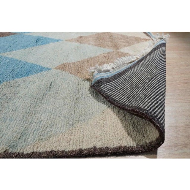 8x10 Multicolor Hand-Knotted Wool Diamond Cascade Geometric Modern Carpet Rug For Sale - Image 4 of 8