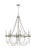 2020s Sean Lavin by Visual Comfort Studio Beverly Large Chandelier, French Washed Oak/Distressed White Wood For Sale - Image 5 of 5
