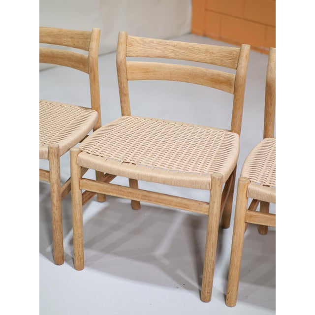 Vintage Danish BM1 Dining Chairs in Oak and Papercord by Børge Mogensen for C.M. Madsen, 1960s, Set of 6 For Sale - Image 11 of 18