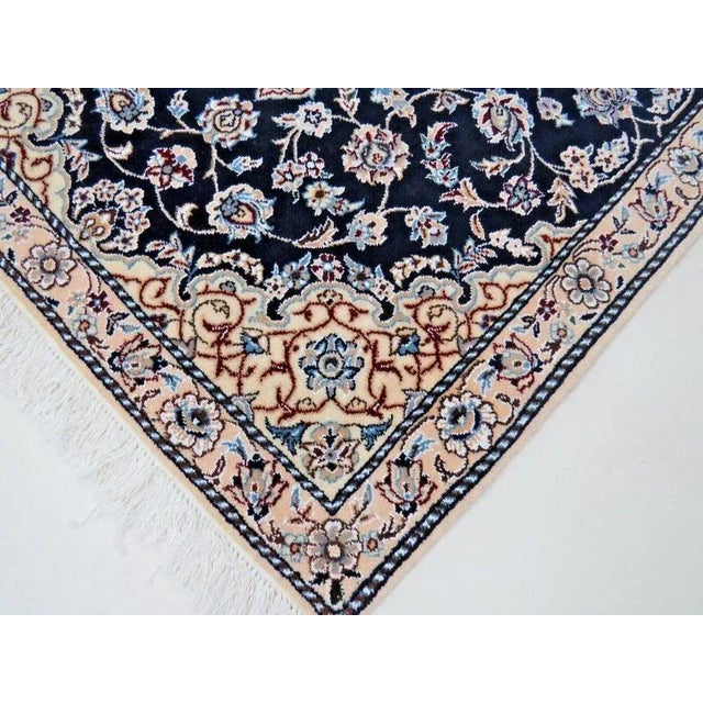 Middle Eastern Rug in Virgin Wool and Silk For Sale - Image 3 of 10