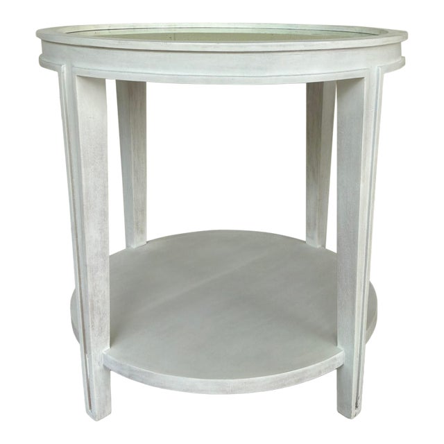 Noir Company Modern White Wood Imperial Side Table For Sale