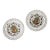 Pair of Vintage German Reticulated Porcelain Courting Couple Cabinet Plates For Sale