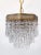 1950s Vintage Italian Brass Upside Down Layered Chandelier For Sale - Image 5 of 5