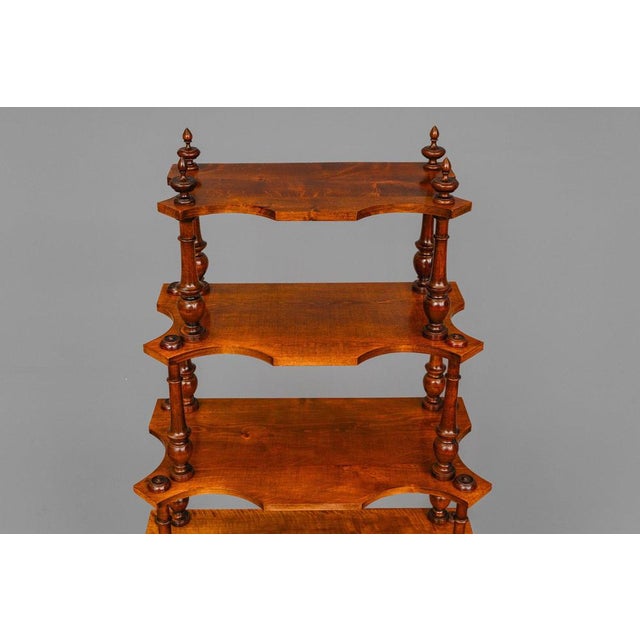 Gründerzeit Era Tiered Shelf in Walnut, Late 19th Century For Sale - Image 9 of 13