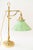 Gold Art Deco Height-Adjustable Swivel Table Lamp with Opal Glass Shade, 1920 For Sale - Image 8 of 18