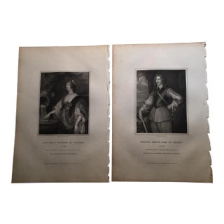 1826 Antique English Aristocratic Prints - A Pair For Sale