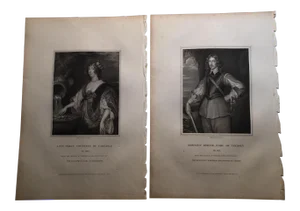 1826 Antique English Aristocratic Prints - A Pair