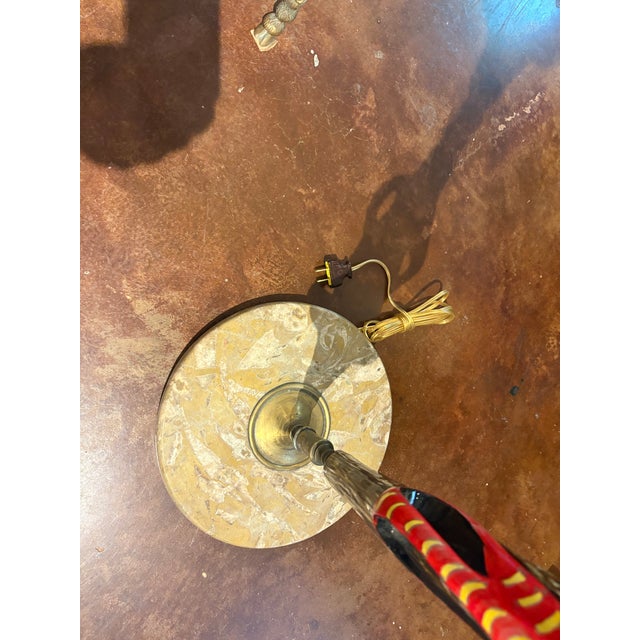 1960s Italian Modern Ceramic and Marble Floor Lamp For Sale - Image 10 of 18