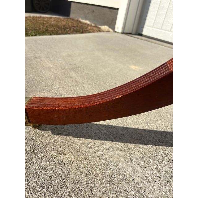 Chestnut 1990s Baker Furniture Historic Charleston Double Pedestal Banded Mahogany Dining Table For Sale - Image 8 of 12