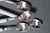 Individually priced. Wonderful design of flatware with a ceramic handle in white, orange red, and brown. Mushroomed at the...
