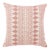 Schumacher Wentworth Embroidery 22" Pillow in Rose For Sale