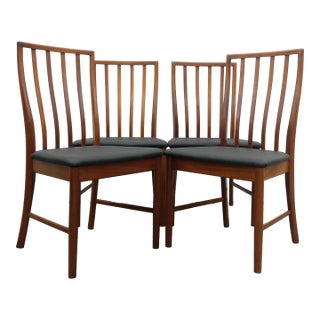 Set of 4 Vintage Mid Century Modern Dining Chairs Attributed to McIntosh For Sale