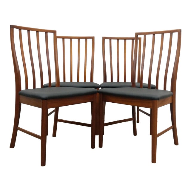 Set of 4 Vintage Mid Century Modern Dining Chairs Attributed to McIntosh For Sale
