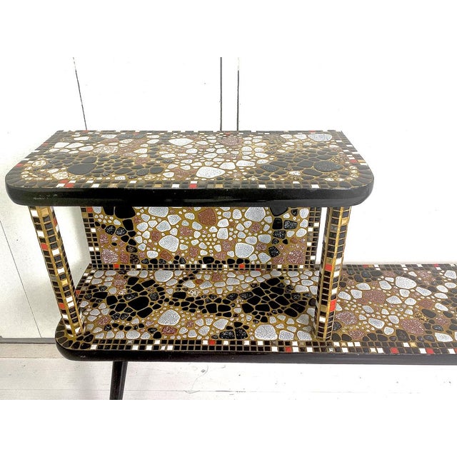 Mid-Century German Plant Stand with Mosaic Stones, 1970s For Sale - Image 14 of 18