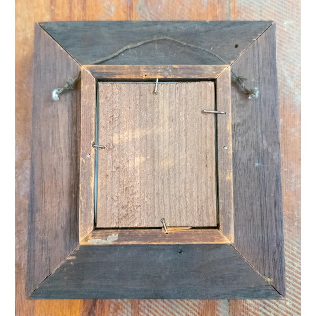 19th Century American Victorian Miniature Mirror in Walnut Frame For Sale - Image 11 of 12
